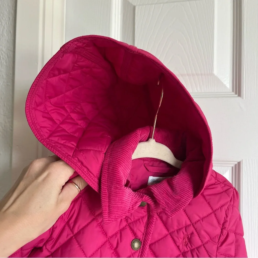 NWOT Ralph Lauren Pink Baby Quilted Barn Snap Jacket